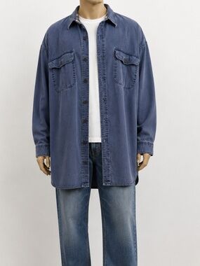 Redhead Lined Shacket Cotton Plain Size 2XL Blue